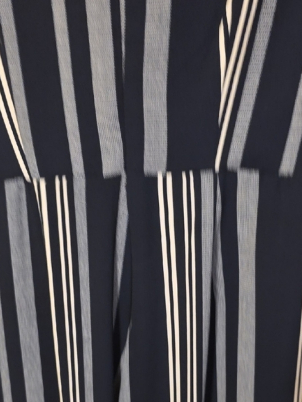 LIKE-NEW Size Small Elegant Navy & White Striped Romper Wide Leg Jumpsuit - Picture 11 of 15